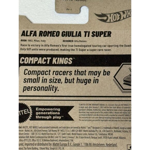 Hot Wheels Alfa Romeo Giulia TI Super 2025 Compact Kings 7/10 Diecast Car 1:64 - Picture 3 of 7